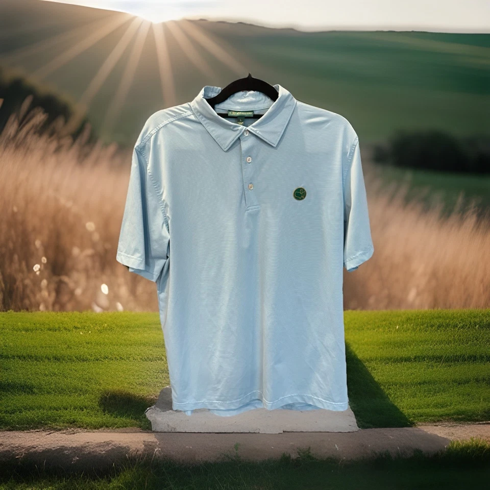 RARO! Polo de golf Masters (logotipo ANGC) azul claro talla grande Augusta National Foto 1 de 3