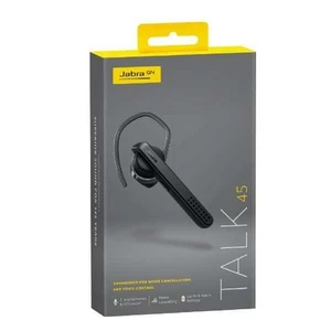 Jabra Talk 45 Black Bluetooth Headset HD Voice Noise Cancellation Hands-Free - Picture 1 of 2