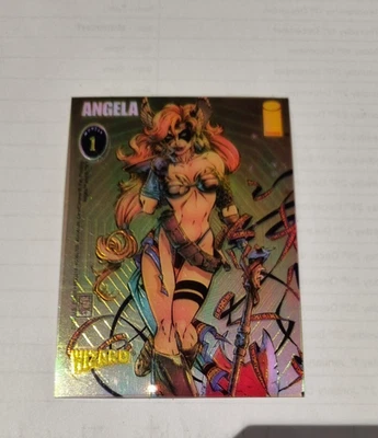 1996 Wizard Magazine trading Card Chromium #1 Spawn Angela - Image 1 of 2