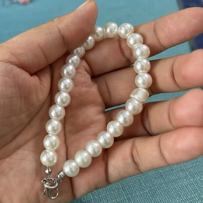 White pearl Phone Strap, Bag Charm, Keychain - Image 1 of 4