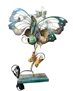 Pier 1 Metal Butterfly Light Up Sculpture - Picture 1 of 10