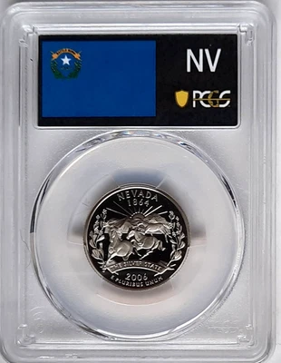 2006-S Clad Proof Nevada  State Quarter-PCGS PR 70 DCAM-State Flag - Image 1 of 4