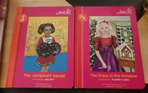 2011 2 Our Generation Books Audrey-Ann Dress In Window & Juliet Jumpstart Squad - Picture 1 of 5