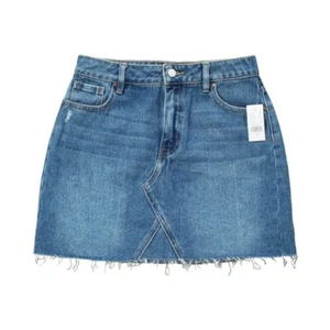 Minifalda vaquera para mujer Pacsun talla 26 deshilachada desgastada línea A nueva con etiquetas - Imagen 1 de 7