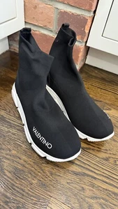 Neu Karton Valentino by Mario Valentino High-Top Socken Sneaker schwarz weiß 38 US 8 - Bild 1 von 8