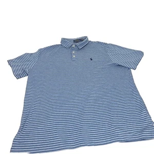 Polo Ralph Lauren Herren Poloshirt Gr. XL Blau Kurzarm Gestreift Classic Fit - Bild 1 von 7
