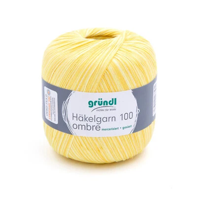 100 g Gründl Häkelgarn 100 ombre 9 verschiedene Farben Baumwolle Farbverlauf