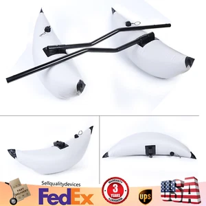 NUOVO 2 stabilizzatore bianco PVC kayak canoa barca pesca outrigger + kit Ama USA! - Foto 1 di 10