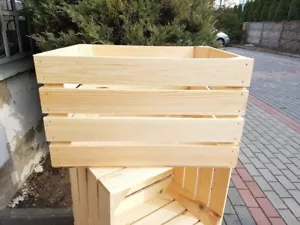 6 x NEUE HOLZKISTEN OBSTKISTEN  APFELKISTEN WEINKISTEN TISCH REGAL - Bild 1 von 10