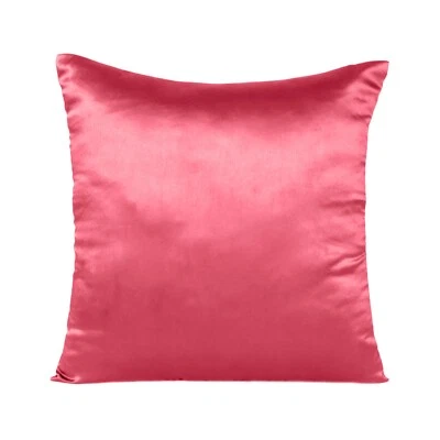 Funda de Cojín Funda de Almohada 18x18 Suave Decorativa Sólida Satén Funda de Almohada Foto 1 de 2