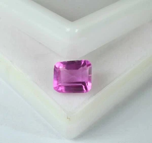 Natürlicher Mogok im Smaragdschliff rosa Rubin 5,60 ct Edelstein zertifiziert C4301 Bestsale - Bild 1 von 9