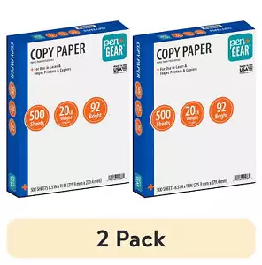 (2 pack) Pen+Gear Copy Paper, 8.5" x 11", 20 lb, White, 500 Sheets - Picture 1 of 7
