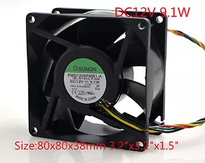 SUNON Cooling Fan PMD1208PMB1-A DC12V 9.1W 8CM 8038 80x80x38mm 3.2"x3.2"x1.5" - Picture 1 of 6