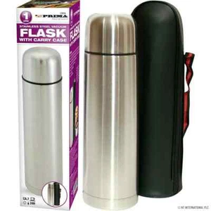 1L Edelstahl Isolierflasche Auslaufsicher Heiß Reise Kaffeebecher Tasse Tragetasche - Bild 1 von 1