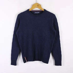 Suéter TOMMY HILFIGER Hombre Talla S Lana Azul Clásico Logo Cómodo - Imagen 1 de 5