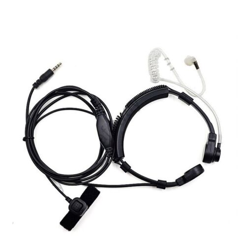 3.5mm Throat Mic Neckband Microphone Earpiece Headset for Samsung Galaxy S6 