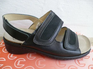 Turm Women's Sandals Genuine Leather Black New! - Picture 1 of 6
