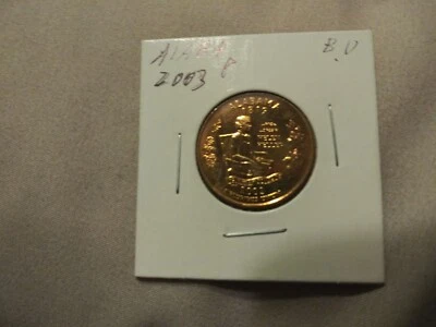 ALABAMA STATE QUARTER GOLD LAYERED-2003P-- BU FREE SHIP - Image 1 of 4