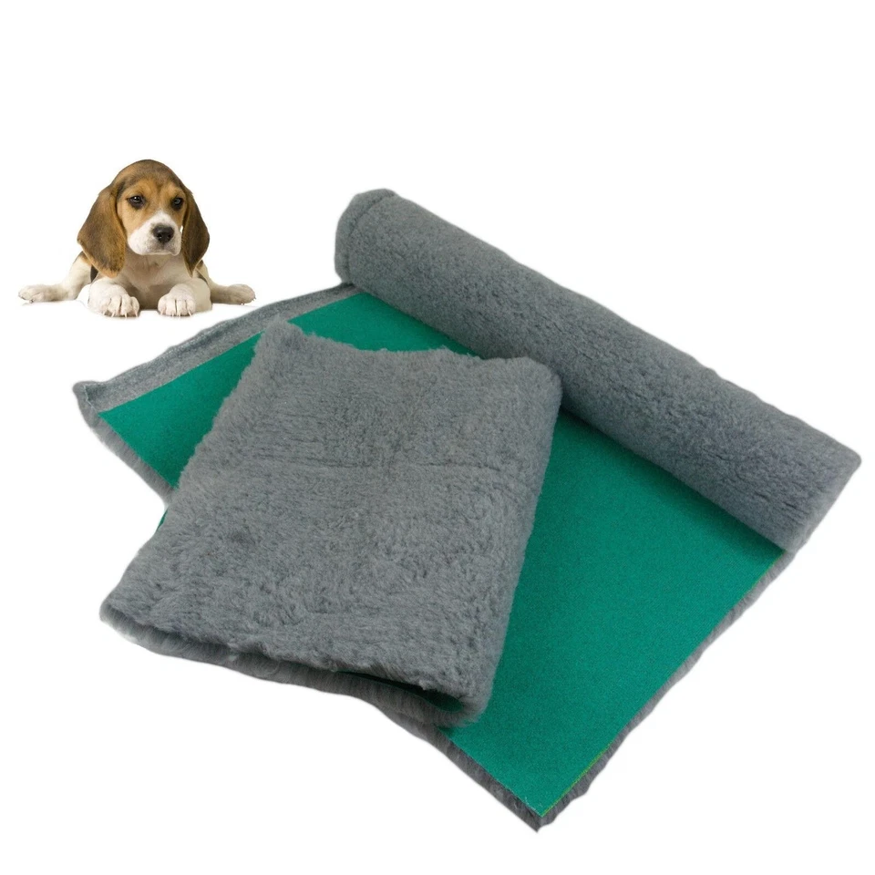 Traditional Vet Bed Grey Vet Bedding ROLL WHELPING FLEECE DOG PUPPY PRO DRY BED - Image 1 of 4