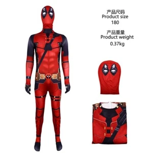X-men Deadpool Men Cosplay Costume Bodysuit Suit Jumpsuit+Mask Halloween Gift - Picture 1 of 9