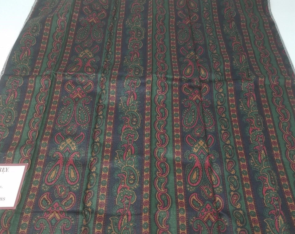 Waverly Piping Rock Walnut Paisley Stripe Cotton Scotchguard Fabric Material - Image 1 of 1