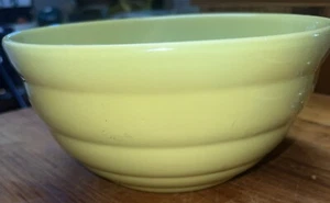 Vintage handbemalte limettengrüne Bauer Bienenstock geformte Keramik Mischschüssel #18 USA - Bild 1 von 6