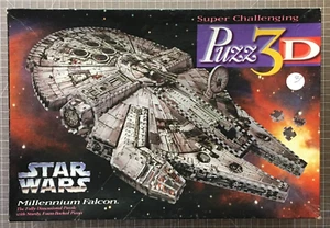 Star Wars Millenium Falcon Super Challenging 857 Piece Milton Bradley Puzz3D - Picture 1 of 8