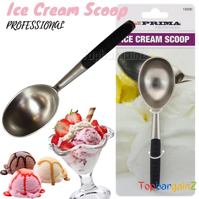 Ice Cream Scoop Heavy Duty Mash Potato Stainless Steel Food Solid Spoon Server - Image 1 of 4