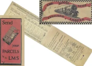 Réplica de etiqueta de equipaje Royal Scot Railway Ephemera LMS de 1930 - Imagen 1 de 4