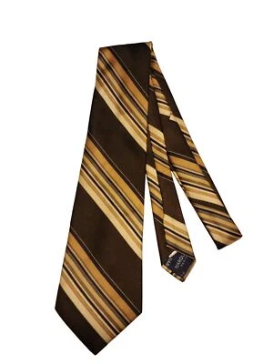 Corbata, corbata para hombre #7722 Marquis Paris marrón a rayas Foto 1 de 4