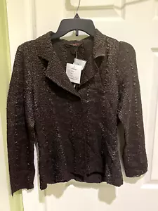 Pleats Collection Women's Jacket in Brown SIZE Small - Picture 1 of 3