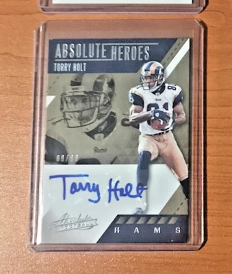 2017 Panini Absolute Heros Autographs Torry Holt /99 St. Louis Rams - Image 1 of 3