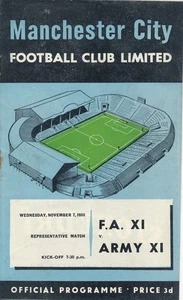 MANCHESTER CITY - FA X1 v Army X1 (@ Maine Road) 1956 inkl. DUNCAN EDWARDS - Bild 1 von 1