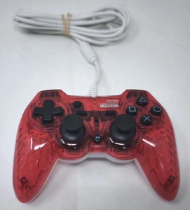 HORI PAD 3 MINI CLEAR RED for PS3 PLASYSTATION3 CONTROLLER USB - Picture 1 of 7