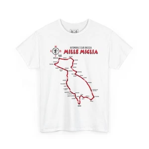 T-Shirt Mille Miglia Rennstreckenkarte Auto Club Brescia Tee italienische Autos Fans Geschenk - Bild 1 von 73
