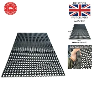 Wetterfeste rutschfeste Gummifußmatte 100x150 cm - für stark frequentierte Bereiche - Bild 1 von 8