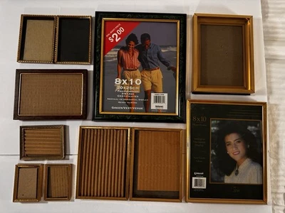 Vtg Picture Photo Frames Brass Gold Tone MCM Marble VARIOUS MIXED LOT 9 - Image 1 of 4