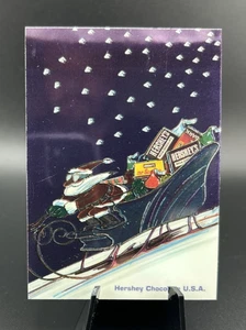 Tarjeta cromada de Navidad Dart Hershey's Chocolate Candy 1995 #C6 - Imagen 1 de 2