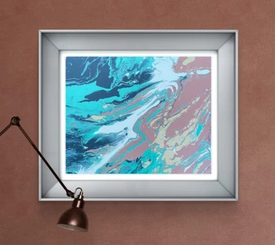 Original Art "Meld" 16x20 Canvas Expressionism Abstract Design Home Art - Image 1 of 4