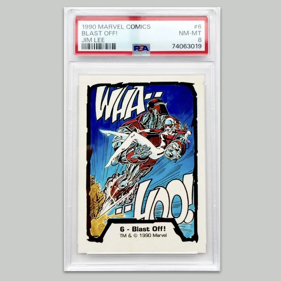 Marvel Comics 1990 Jim Lee PSA Graded Art Trading Card Original Rare DC Vintage - Image 1 of 4