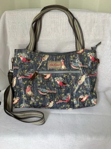 Cath Kidston Summer Bird Print Blue Shoulder Bag Large Crossbody Strap - Picture 1 of 10