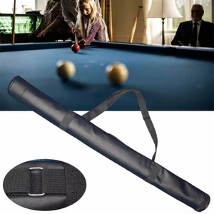 Cue Case Carry Bag Black Leather Billiard Cue Case Pool Cue Stick Carrying Bag - Picture 1 of 8