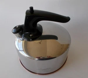 Revere Ware 1 Quart Teakettle Copper Bottom Small Size Does Not Whistle - Picture 1 of 4