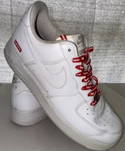 Nike Air Force 1 Supreme Low Blanco Talla 11 - Imagen 1 de 7