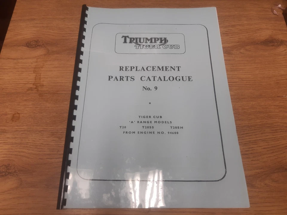TRIUMPH T20, Tiger Cub No. 9, 1963 Spares Parts book, 849/63 - TCP09 - Image 1 of 1