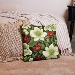 Throw Pillow Case Flowers A18 - Picture 1 of 2