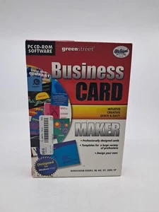 Business Card Maker PC - Vintage Computer Program - Windows Green Street NEW - Picture 1 of 4