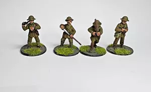 WW1 British Officers 4 Miniatures 28mm Painted Woodbine series Metal - Picture 1 of 5