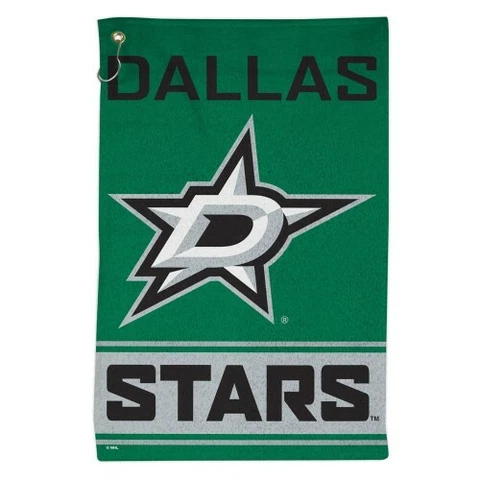 DALLAS STARS ALL PURPOSE GOLF TAILGATE TOWEL 16"X25" HOOK AND GROMMET Cover