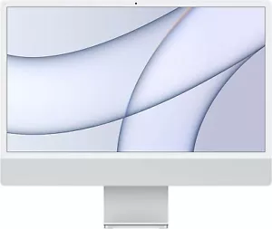 2021 Apple iMac 24" 4.5K (Apple M1 3.2GHz 16GB 512GB SSD 8-Core GPU) Silver - Picture 1 of 2